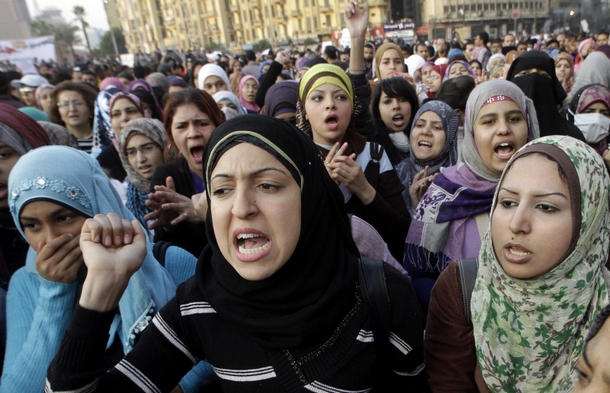 Антивоенные протесты в Каире